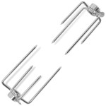vidaXL Țepușe pentru rotisor și grătar, oțel, 2 buc. vidaXL Țepușe pentru rotisor și grătar, oțel, 2 buc.
