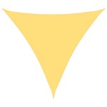 vidaXL Pânză parasolar din HDPE triunghiulară, 5 x 5 x 5 m, bej