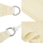 vidaXL Pânză parasolar din HDPE pătrată, 3,6 x 3,6 x 3,6 m, crem vidaXL Pânză parasolar din HDPE pătrată, 3,6 x 3,6 x 3,6 m, crem
