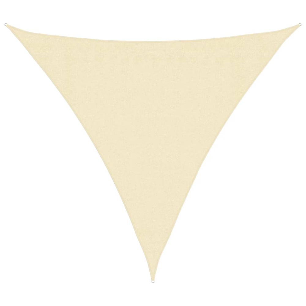 vidaXL Pânză parasolar, crem, 3,6x3,6x3,6 m, HDPE, triunghiular
