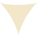 vidaXL Pânză parasolar, crem, 3,6x3,6x3,6 m, HDPE, triunghiular