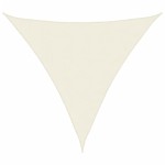 vidaXL Parasolar din țesătură oxford triunghiular, 3,6x3,6x3,6 m, crem