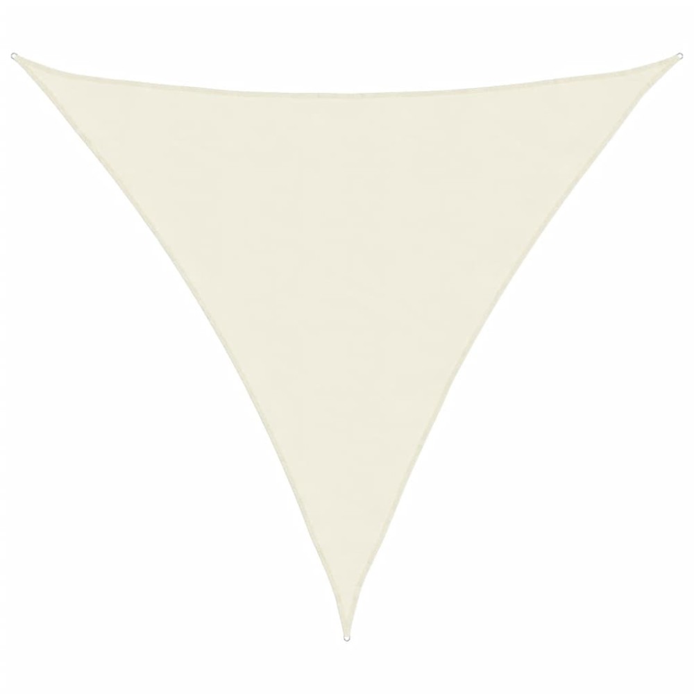 vidaXL Parasolar din țesătură oxford, triunghiular, 5 x 5 x 5 m, crem