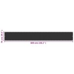 vidaXL Prelată pentru balcon din HDPE 75 x 600 cm, antracit vidaXL Prelată pentru balcon din HDPE 75 x 600 cm, antracit