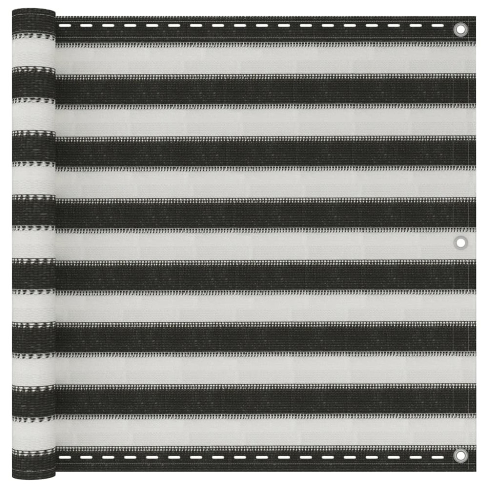 vidaXL Prelată pentru balcon din HDPE, 90 x 400 cm, antracit și alb