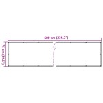 vidaXL Prelată balcon, material textil oxford, 75 x 600 cm, antracit