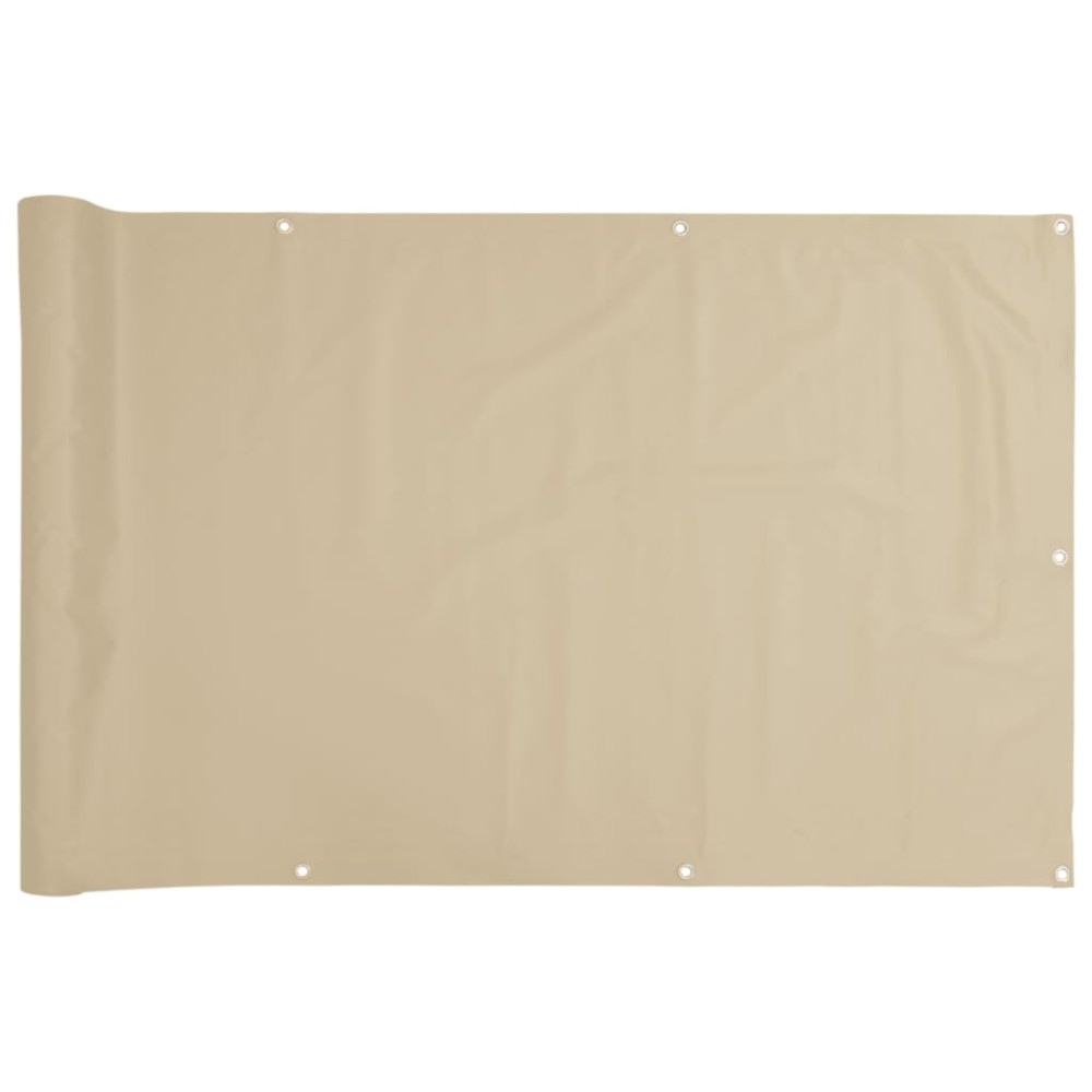 vidaXL Prelată balcon, material textil oxford, 75 x 400 cm, bej