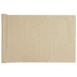 vidaXL Prelată balcon, material textil oxford, 75 x 400 cm, bej