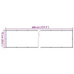 vidaXL Prelată balcon, material textil oxford, 75 x 400 cm, bej