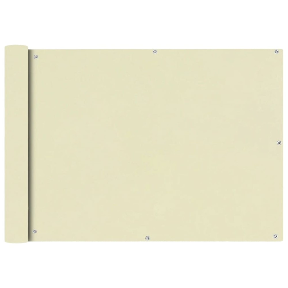vidaXL Prelată balcon, material textil oxford, 75 x 400 cm, crem