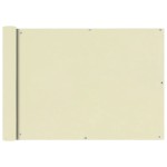 vidaXL Prelată balcon, material textil oxford, 75 x 400 cm, crem
