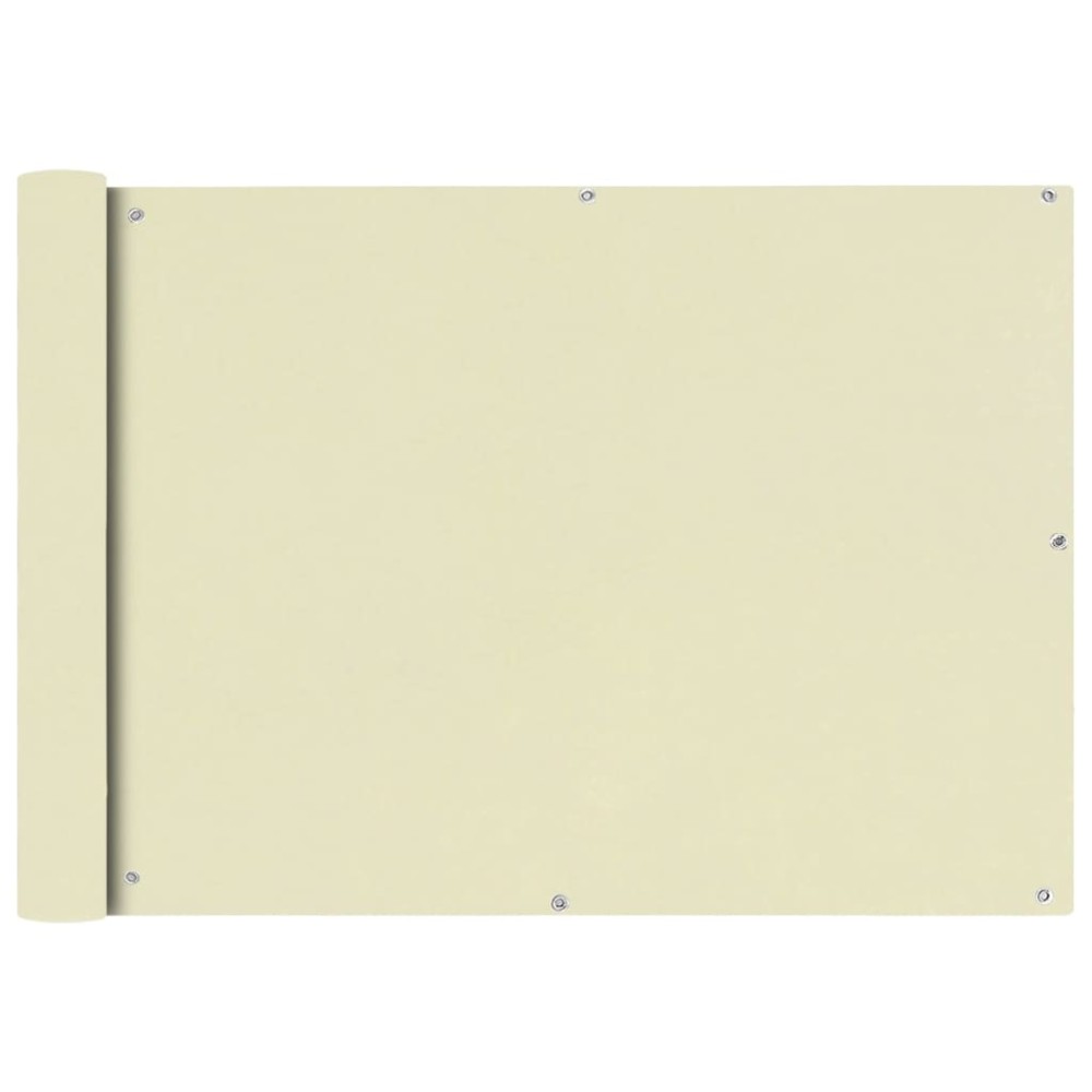vidaXL Prelată balcon din material textil oxford, 75 x 600 cm, bej