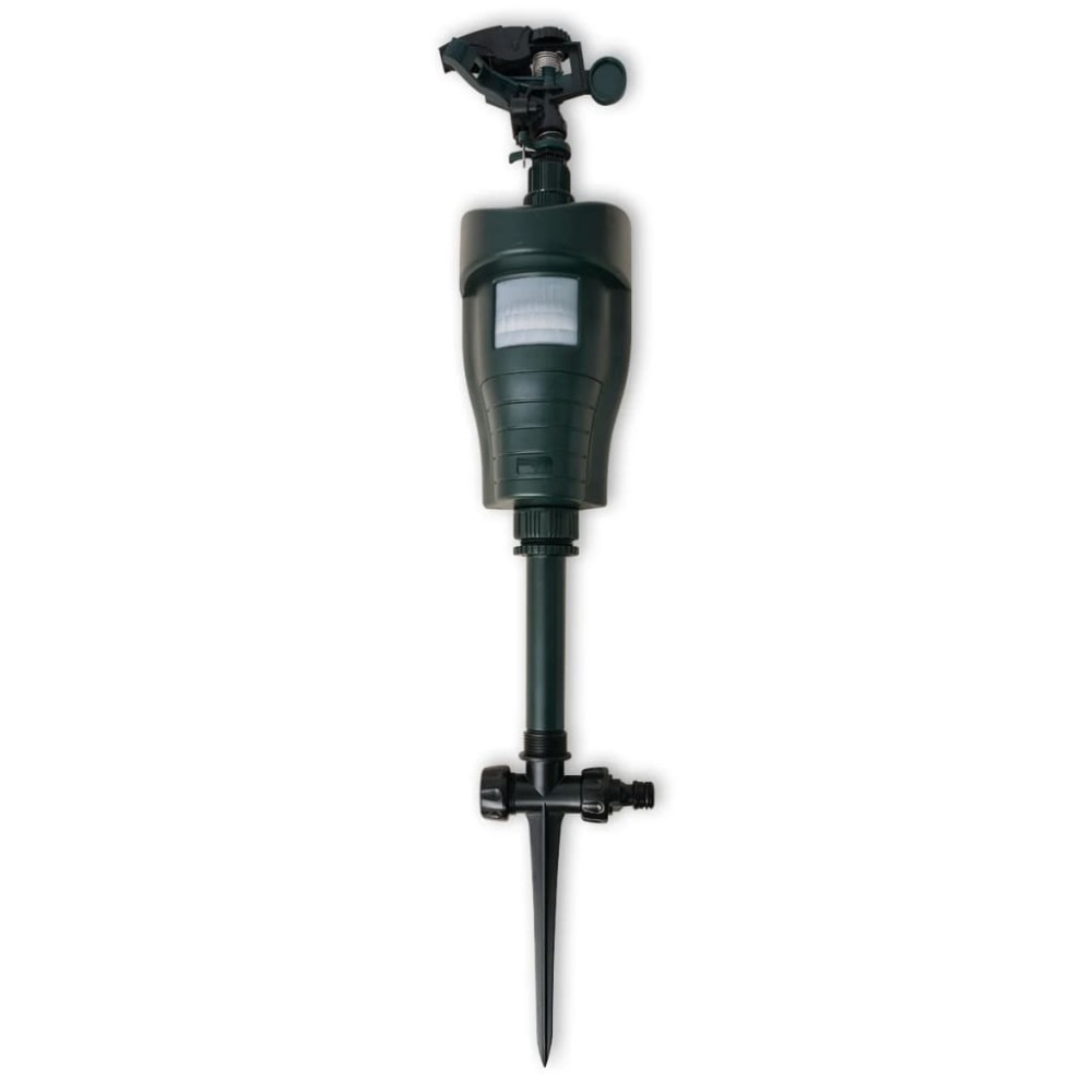 vidaXL Jet spray repelent pentru animale cu senzor PIR, verde închis