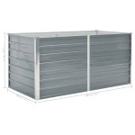 vidaXL Pat înalt straturi, 160x80x77, oțel galvanizat, gri