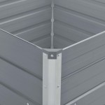 vidaXL Pat înalt straturi, 100x100x77, oțel galvanizat, gri