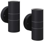 vidaXL Corp iluminat perete exterior 2 buc, oțel inoxidabil, sus/jos vidaXL Corp iluminat perete exterior 2 buc, oțel inoxidabil, sus/jos