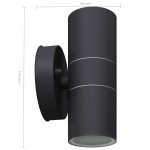 vidaXL Corp iluminat perete exterior 2 buc, oțel inoxidabil, sus/jos vidaXL Corp iluminat perete exterior 2 buc, oțel inoxidabil, sus/jos