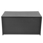 vidaXL Ladă de depozitare de grădină, negru, 120x50x60 cm, poliratan vidaXL Ladă de depozitare de grădină, negru, 120x50x60 cm, poliratan
