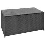 vidaXL Ladă de depozitare de grădină, negru, 120x50x60 cm, poliratan vidaXL Ladă de depozitare de grădină, negru, 120x50x60 cm, poliratan