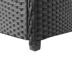 vidaXL Ladă de depozitare de grădină, negru, 120x50x60 cm, poliratan vidaXL Ladă de depozitare de grădină, negru, 120x50x60 cm, poliratan