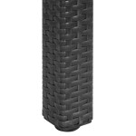 vidaXL Masă de grădină, negru, 150 x 90 x 75 cm, poliratan