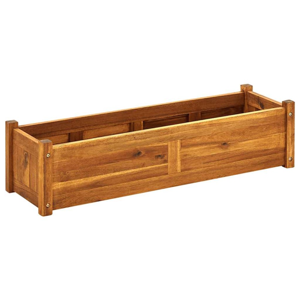 vidaXL Strat înălțat de grădină, 100x30x25 cm, lemn de acacia