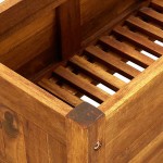 vidaXL Strat înălțat de grădină, 100x30x25 cm, lemn de acacia