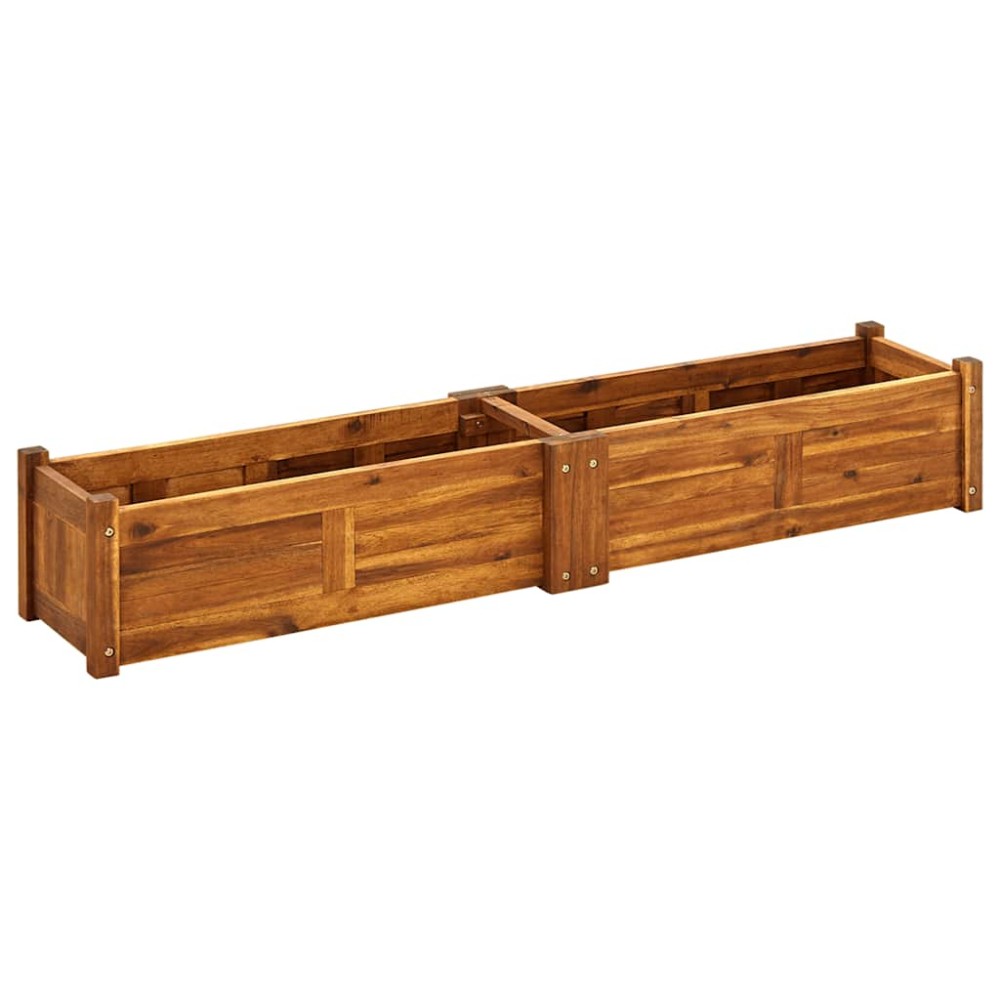 vidaXL Strat înălțat de grădină, 150x30x25 cm, lemn de acacia