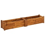 vidaXL Strat înălțat de grădină, 150x30x25 cm, lemn de acacia