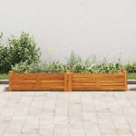 vidaXL Strat înălțat de grădină, 150x30x25 cm, lemn de acacia