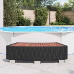 vidaXL Treaptă pentru spa, negru, 92 x 45 x 25 cm, poliratan vidaXL Treaptă pentru spa, negru, 92 x 45 x 25 cm, poliratan