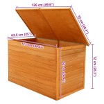 vidaXL Ladă de depozitare de grădină, 126 x 72 x 72 cm, lemn vidaXL Ladă de depozitare de grădină, 126 x 72 x 72 cm, lemn