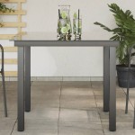 vidaXL Masă de grădină, negru, 80 x 80 x 74 cm, aluminiu și sticlă vidaXL Masă de grădină, negru, 80 x 80 x 74 cm, aluminiu și sticlă
