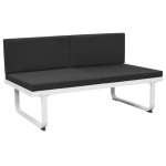 vidaXL Set mobilier grădină, 5 piese, negru, textilenă și aluminiu vidaXL Set mobilier grădină, 5 piese, negru, textilenă și aluminiu