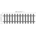 vidaXL Gard din șipci, gri, 200 x 60 cm, WPC vidaXL Gard din șipci, gri, 200 x 60 cm, WPC