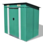 vidaXL Magazie de grădină din metal verde vidaXL Magazie de grădină din metal verde