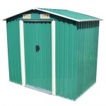 vidaXL Magazie metalică de grădină, 204 x 132 x 186 cm, verde vidaXL Magazie metalică de grădină, 204 x 132 x 186 cm, verde