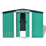 vidaXL Magazie șopron metalic de grădină, 257 x 205 x 178 cm, verde vidaXL Magazie șopron metalic de grădină, 257 x 205 x 178 cm, verde