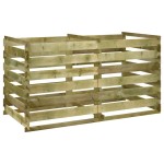 vidaXL Compostor cu stinghii, 180x90x90 cm, lemn de pin tratat