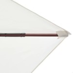 vidaXL Umbrelă de soare cu stâlp de lemn, 200 x 300 cm, alb crem vidaXL Umbrelă de soare cu stâlp de lemn, 200 x 300 cm, alb crem