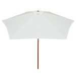 vidaXL Umbrelă de soare cu stâlp de lemn, alb crem, 270x270 cm vidaXL Umbrelă de soare cu stâlp de lemn, alb crem, 270x270 cm