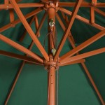 vidaXL Umbrelă de soare dublă, 270x270 cm, stâlp de lemn, verde vidaXL Umbrelă de soare dublă, 270x270 cm, stâlp de lemn, verde
