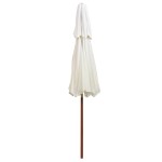 vidaXL Umbrelă de soare dublă, 270x270 cm, stâlp de lemn, alb crem vidaXL Umbrelă de soare dublă, 270x270 cm, stâlp de lemn, alb crem