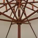 vidaXL Umbrelă de soare dublă, 270x270 cm, stâlp de lemn, alb crem vidaXL Umbrelă de soare dublă, 270x270 cm, stâlp de lemn, alb crem