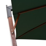 vidaXL Umbrelă de soare suspendată, stâlp de lemn, 300x300 cm, verde