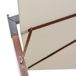 vidaXL Umbrelă de soare suspendată cu stâlp de lemn, 300x300 cm, alb vidaXL Umbrelă de soare suspendată cu stâlp de lemn, 300x300 cm, alb