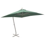 vidaXL Umbrelă suspendată, stâlp de aluminiu, 300x300 cm, verde