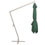 vidaXL Umbrelă suspendată, stâlp de aluminiu, 300x300 cm, verde