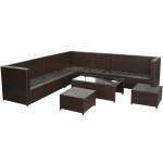 vidaXL Set mobilier de grădină cu perne, 8 piese, maro, poliratan vidaXL Set mobilier de grădină cu perne, 8 piese, maro, poliratan