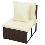 vidaXL Set mobilier de grădină cu perne, 8 piese, maro, poliratan vidaXL Set mobilier de grădină cu perne, 8 piese, maro, poliratan